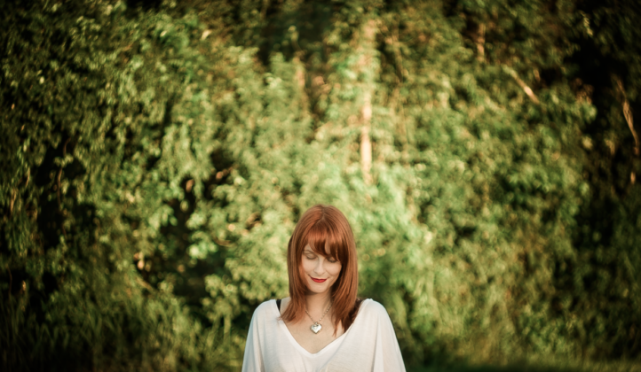 Woman with eyes closed