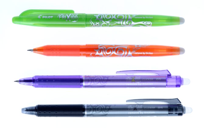 Pilot FriXion pens