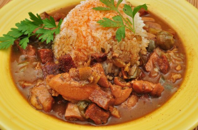 Gumbo Chicken gumbo with Andouille sausage