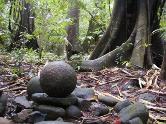 A stone ball in Costa Rica