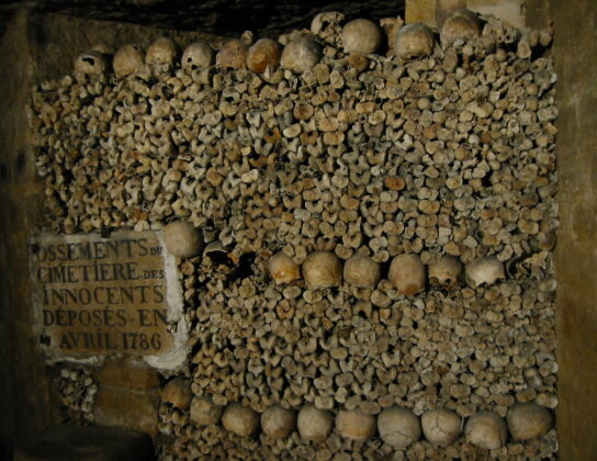 Bones in the Paris catacombs