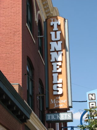Tunnels sign in Moose Jaw