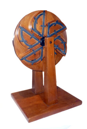 Perpetual motion wheels from a drawing of Leonardo da Vinci