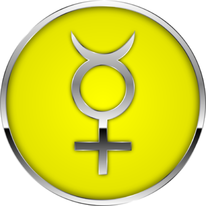 Mercury Retrograde Astrological symbol for Mercury