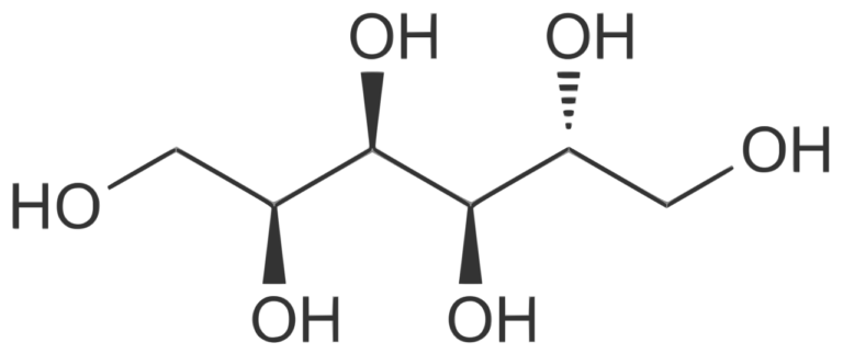 Chemical structure of D-sorbitol