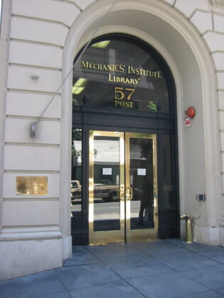 Membership Libraries Entrance to the Mechanics' Institute Library in San Francisco