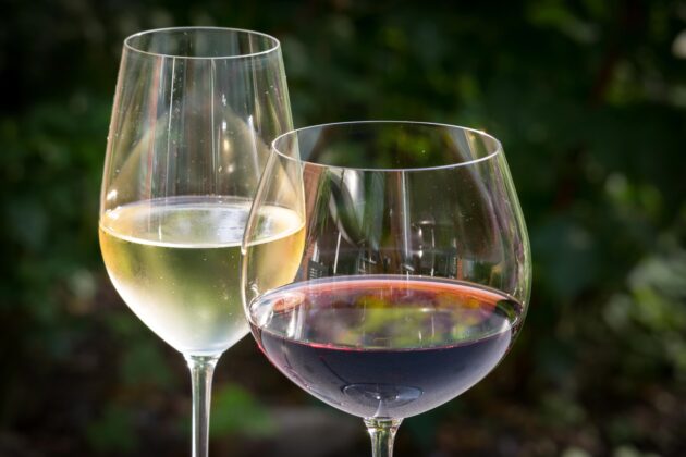 Wine Color Taste Tests White and red wines
