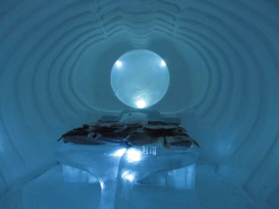 Ice Hotels A 2012-13 room in the Icehotel in Jukkasjärvi, Sweden