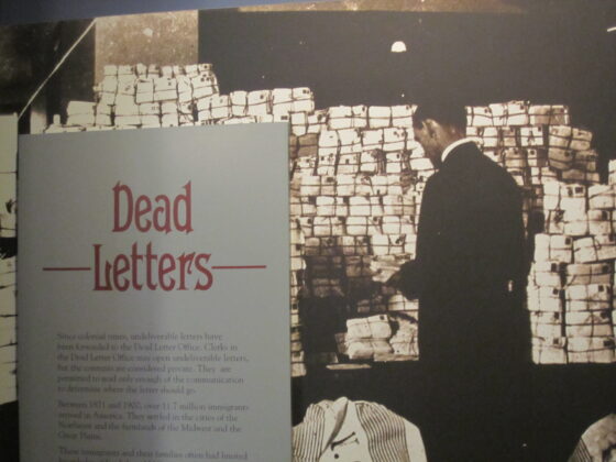 Dead Letter exhibit at the National Postal Museum in Washington, D.C.
