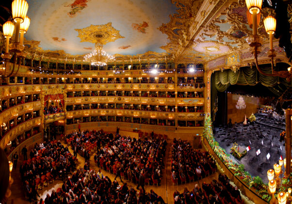 Panorama of the La Fenice theatre interior, 2015